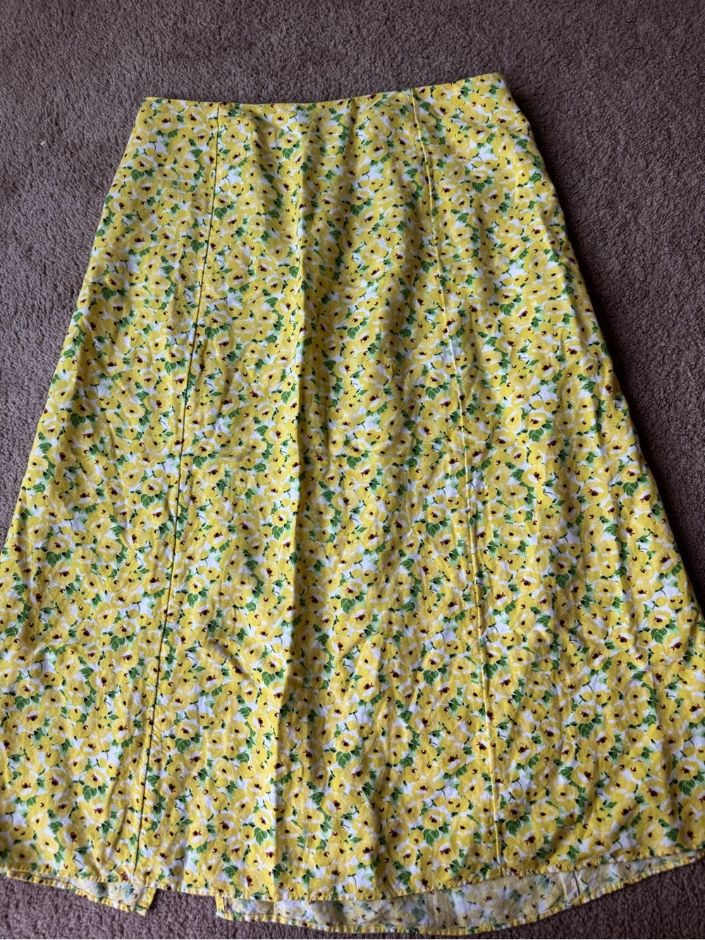 Loft Yellow Floral Skirt 8 - Picture 2 of 4